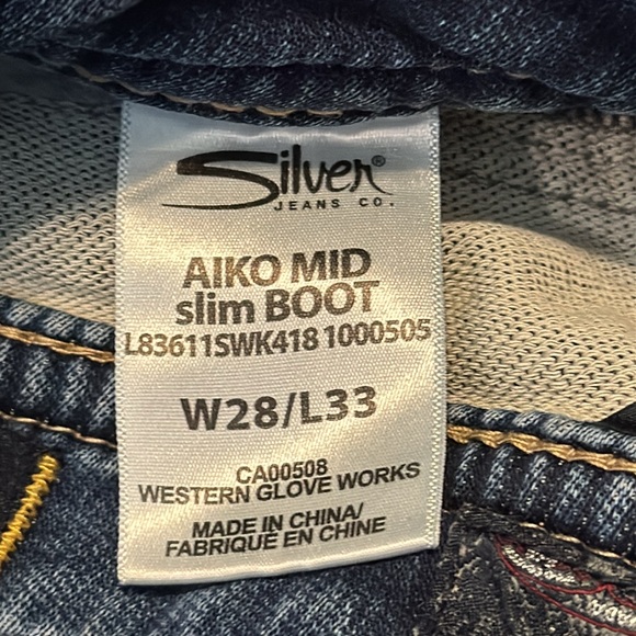 Silver Jeans-AIKO slim boot-size 28 - Picture 10 of 14